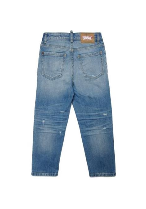 Jeans dritti con effetto vissuto DSQUARED2 JUNIOR | DQ0501 D0A6PDQ01